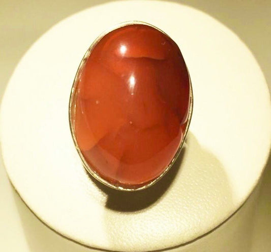 Anillo de plata con agata